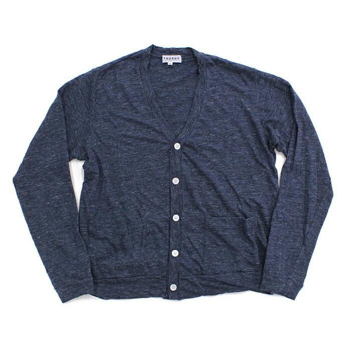 Taurus（トーラス）/ Linen Jersey Cardigan リネン天竺カーディガン - ネイビー   買い回り 買い周り 買いまわり ポイント消化 | NAVY（SWISS MILITARY HANOWA）