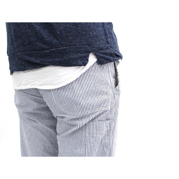 Taurus（トーラス）/ Seersucker EU Work Trousers シアサッカー ワークパンツ ネイビーストライプ   買い回り 買い周り 買いまわり ポイント消化 |  | 07