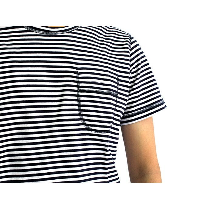 Taurus（トーラス）/ Flat Seamed Pocket Tee ボーダーポケットTシャツ ネイビー   買い回り 買い周り 買いまわり ポイント消化 | NAVY（SWISS MILITARY HANOWA） | 05