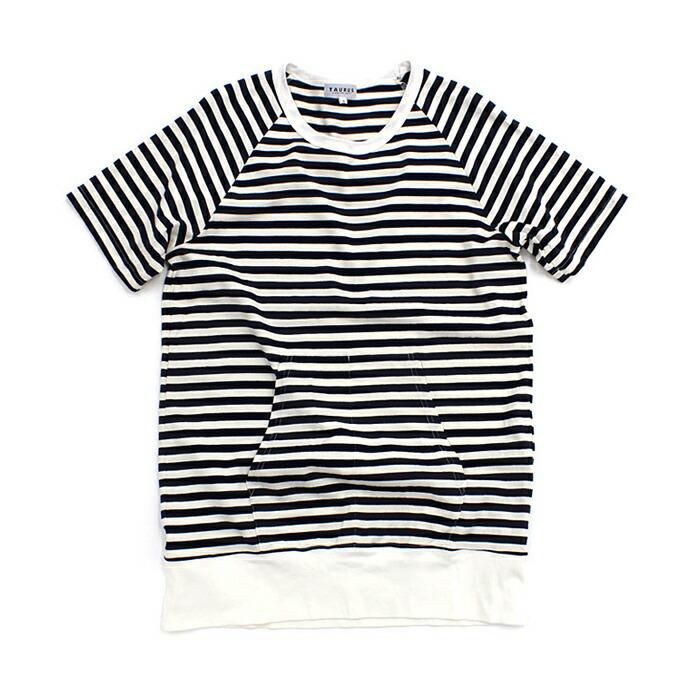 Taurus（トーラス）/ S/S Crewneck Stripe Tee ボーダー ポケットTシャツ Navy/White   買い回り 買い周り 買いまわり ポイント消化 | 