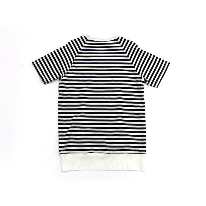 Taurus（トーラス）/ S/S Crewneck Stripe Tee ボーダー ポケットTシャツ Navy/White   買い回り 買い周り 買いまわり ポイント消化 |  | 01
