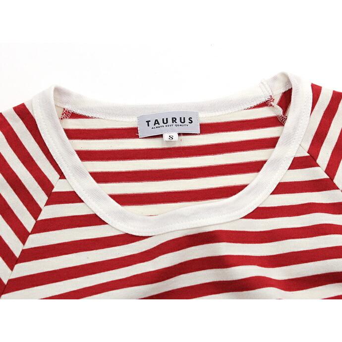 Taurus（トーラス）/ S/S Crewneck Stripe Tee ボーダー ポケットTシャツ Red/White   買い回り 買い周り 買いまわり ポイント消化 |  | 02