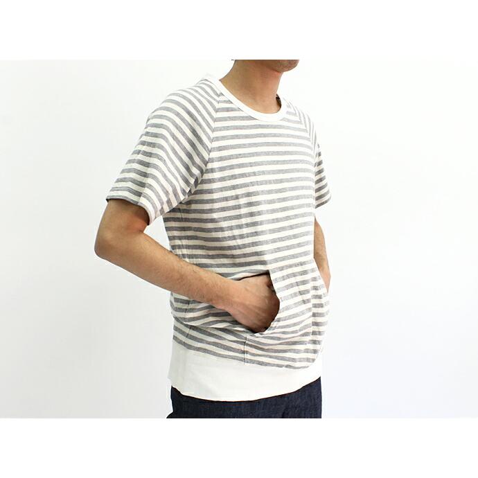 Taurus（トーラス）/ S/S Crewneck Stripe Tee ボーダー ポケットTシャツ Red/White   買い回り 買い周り 買いまわり ポイント消化 |  | 03