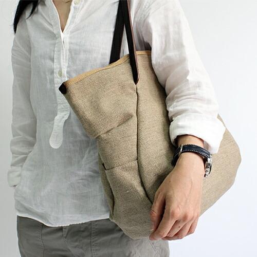 Ense（アンサ） / リネン トートバッグ M lens510 送料無料 |  | 05