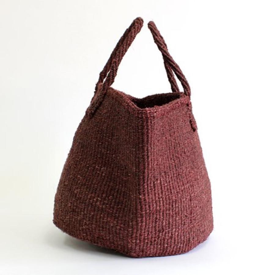 サイザル カゴバッグ ラウンド M / K1104-38 - ワイン レディース カゴバッグ 12インチ |  | 02