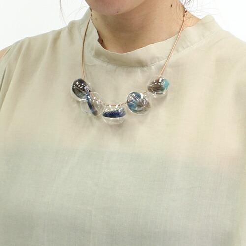moca.arpeggio（モカ アルペジオ） / GFN-2 Feather フェザー グラスボール ネックレス - ブルー レディース ギフト プレゼント 贈り物 アクセ… | ブルー（ファッション） | 02