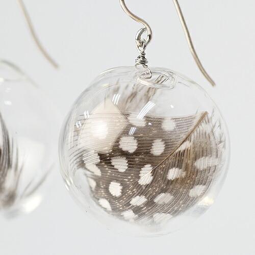 【廃番商品】moca.arpeggio（モカ アルペジオ） / GFP-2 Feather フェザー グラスボール ピアス - ブラウン レディース ギフト プレゼント 贈り物 アクセサ… | フェザー | 01