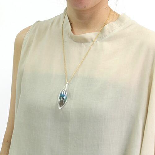 moca.arpeggio（モカ アルペジオ） / GFN-12 Feather フェザー グラス ロングネックレス L - ブルー レディース ギフト プレゼント 贈り物 アク… | ブルー（ファッション） | 01