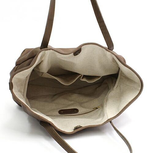 Ense（アンサ） / レザー トートバッグ M ens205 - グレー 送料無料 |  | 01