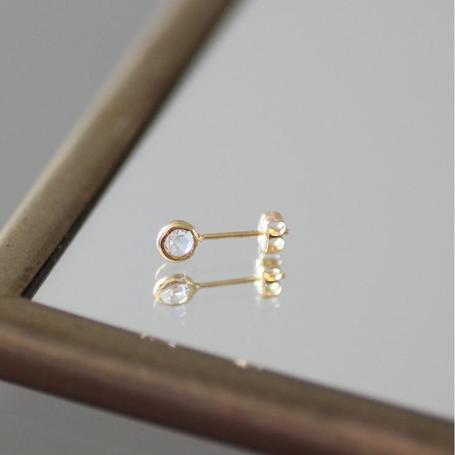 イロンデール エペパン hirondelle et pepin / k18 hp-491 ルーペ ローズカットダイヤ ピアス (片耳タイプ) レディース ギフト プレゼント アク… | hirondelle