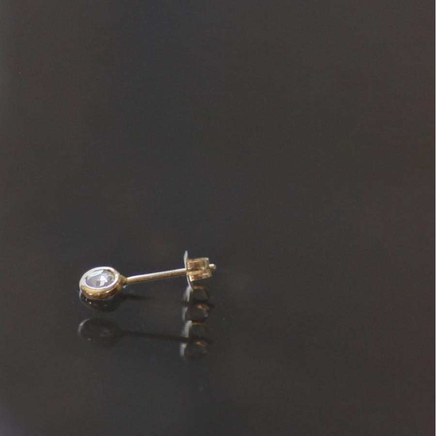 イロンデール エペパン hirondelle et pepin / k18 hp-491 ルーペ ローズカットダイヤ ピアス (片耳タイプ) レディース ギフト プレゼント アク… | hirondelle | 01