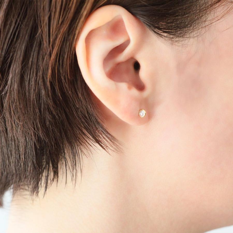 イロンデール エペパン hirondelle et pepin / k18 hp-491 ルーペ ローズカットダイヤ ピアス (片耳タイプ) レディース ギフト プレゼント アク… | hirondelle | 04