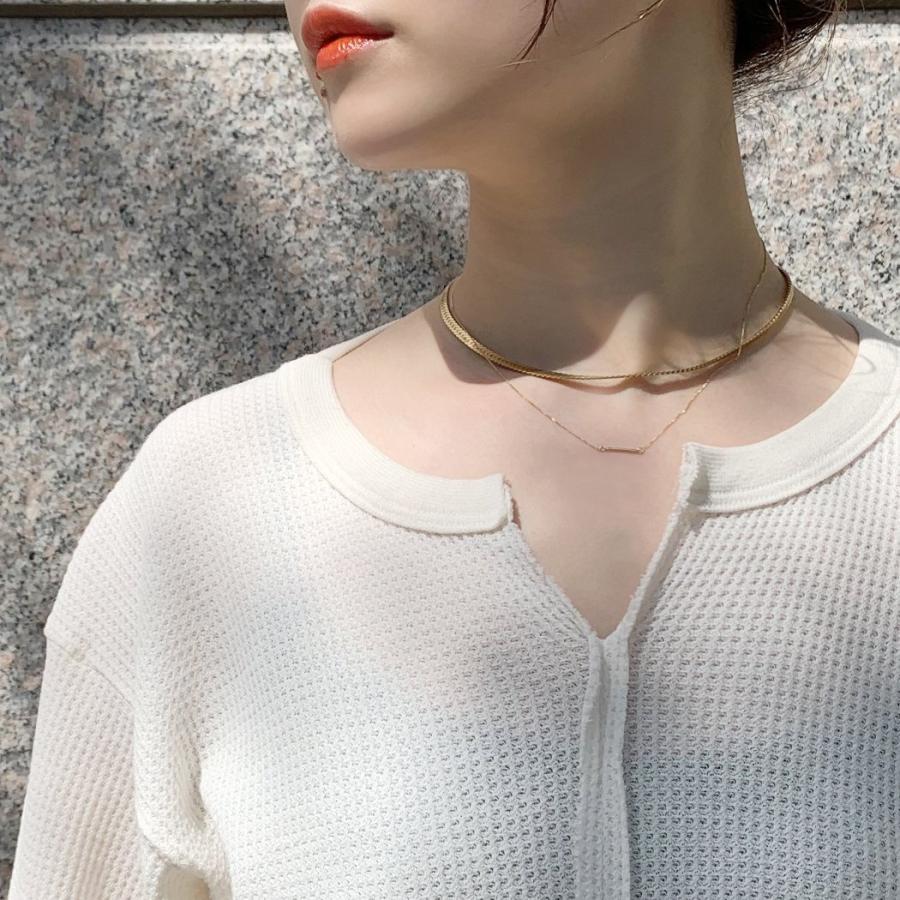 イロンデール エペパン hirondelle et pepin / k18 hn-442 ライン ネックレス レディース ギフト プレゼント アクセサリー ジュエリー 20代 30… | hirondelle | 03