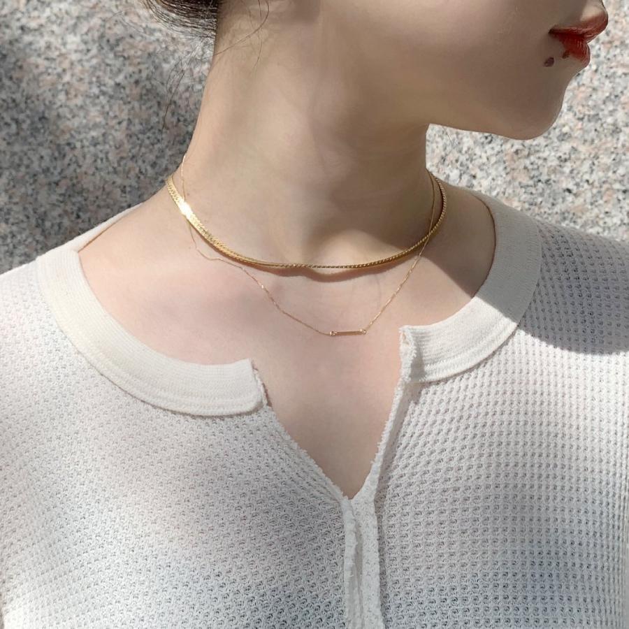 イロンデール エペパン hirondelle et pepin / k18 hn-442 ライン ネックレス レディース ギフト プレゼント アクセサリー ジュエリー 20代 30… | hirondelle | 04