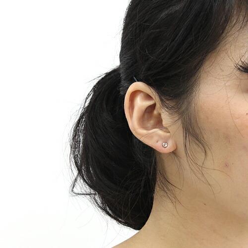 イロンデール エペパン hirondelle et pepin / pt pp-34 ローズカット ダイヤ ふくりん ピアス (片耳タイプ) レディース ギフト プレゼント ア… | DAIYA（ゴルフ用品、日用品） | 03