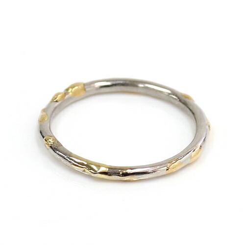 イロンデール エペパン hirondelle et pepin / k18 pt900 pr-78  デコボコリング M - プラチナ レディース 指輪 ギフト プレゼント 記念日 アク… | hirondelle | 01