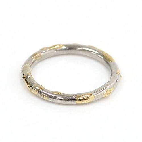 イロンデール エペパン hirondelle et pepin / k18 pt900 pr-79  デコボコリング L - プラチナ レディース 指輪 ギフト プレゼント 記念日 アク… | hirondelle | 01