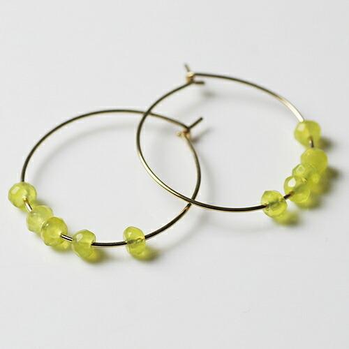 sinc（シンク）/ イエロージェイド フープピアス   買い回り 買い周り 買いまわり ポイント消化 | 