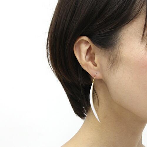 【廃番商品】moca.arpeggio（モカ アルペジオ） / RP-3 Radial フェザーピアス - ホワイト レディース ギフト | WHYTO | 02