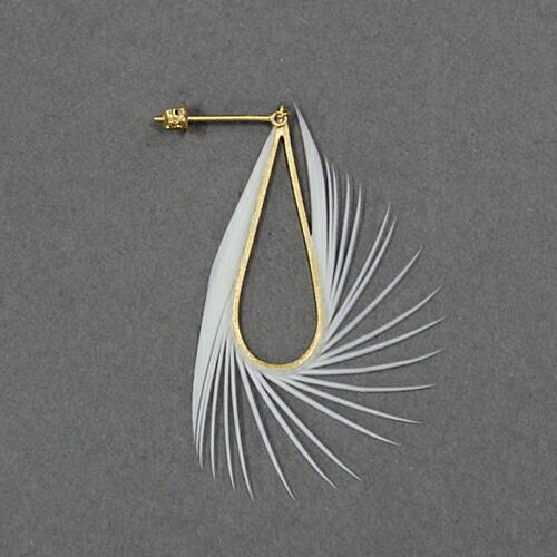 moca.arpeggio（モカ アルペジオ） / RP-5 Radial フェザーピアス - ホワイト (片耳タイプ) レディース ギフト プレゼント 贈り物 アクセサリー… | WHYTO