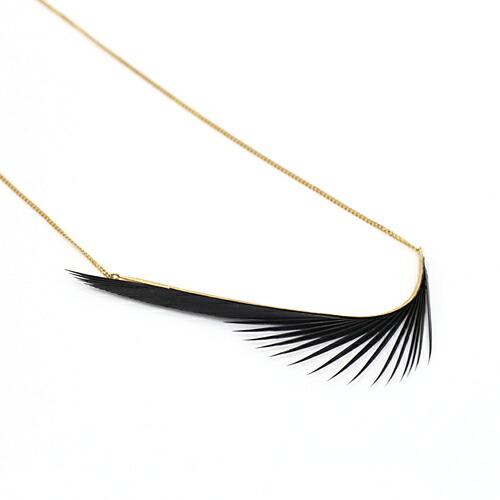 moca.arpeggio（モカ アルペジオ） / RN-2 Radial フェザーネックレス - ブラック レディース ギフト プレゼント 贈り物 アクセサリー ジュエリ… | 