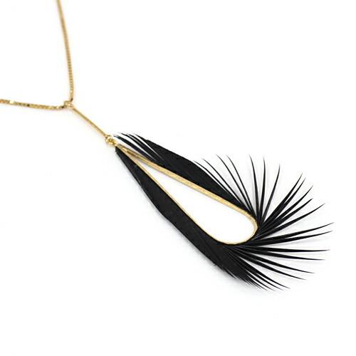 moca.arpeggio（モカ アルペジオ） / RN-6 Radial フェザーネックレス - ブラック レディース ギフト プレゼント 贈り物 アクセサリー ジュエリ… | 