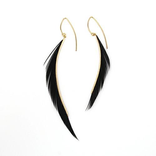 moca.arpeggio（モカ アルペジオ） / RP-4 Radial フェザーピアス - ブラック レディース ギフト プレゼント 贈り物 アクセサリー ジュエリー … |  | 01