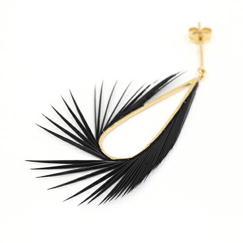 【廃番商品】moca.arpeggio（モカ アルペジオ） / RP-6 Radial フェザーピアス - ブラック (片耳タイプ) レディース ギフト プレゼント 贈り物 アクセサリー… |  | 01
