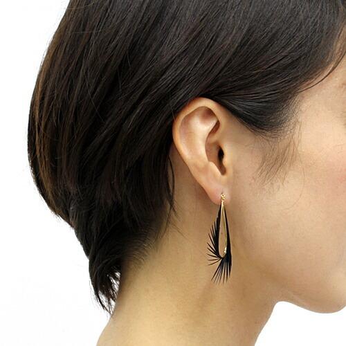 【廃番商品】moca.arpeggio（モカ アルペジオ） / RP-6 Radial フェザーピアス - ブラック (片耳タイプ) レディース ギフト プレゼント 贈り物 アクセサリー… |  | 02