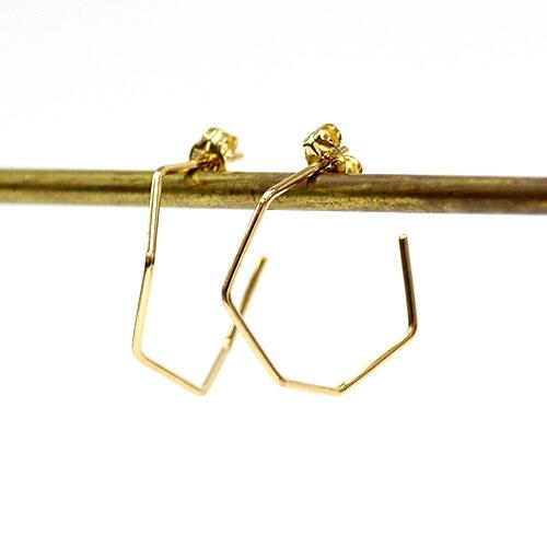 siki (シキ) / SK-PP12-K18 七角形ピアス - ゴールド | 