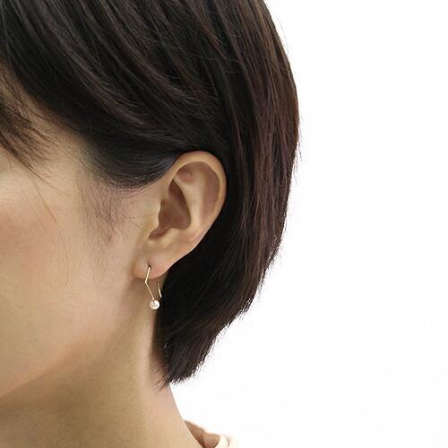 siki (シキ) / SK-PP13-K18 七角形パールピアス - ゴールド |  | 02