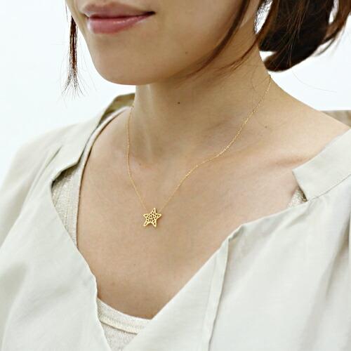 18金 18k ネックレス sinc(シンク)k18 メッシュスターネックレスK18ゴールド 18ｋ 18金  ペンダント ギフト プレゼント パーティー |  | 02