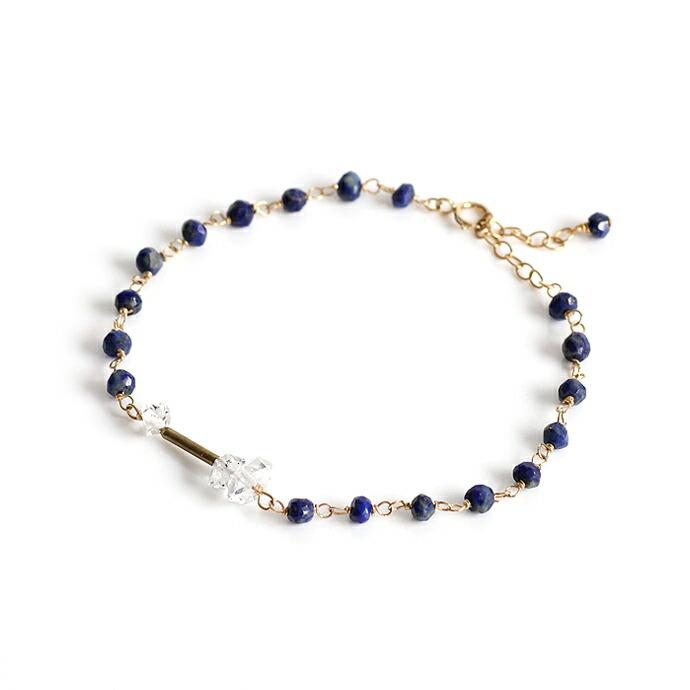 cocozelle（ココゼル） / COB-01 crystal ブレスレット- ラピスラズリ レディース ギフト プレゼント 記念日 アクセサリー ジュエリー 20代 30… | ラピスラズリ