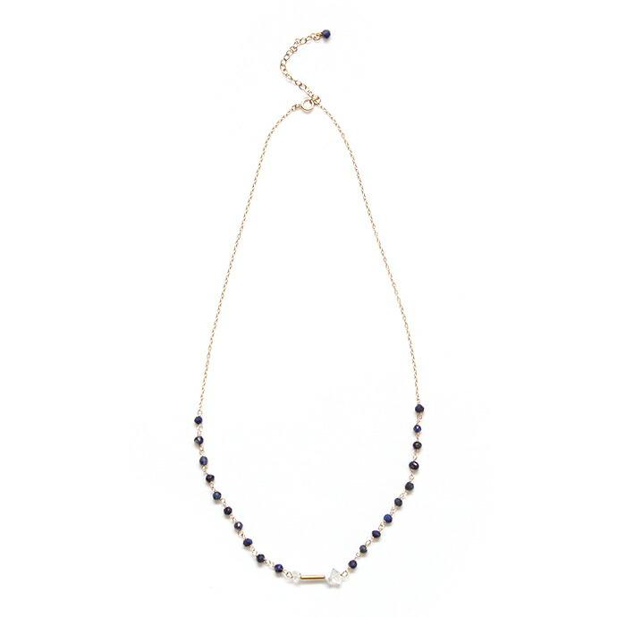 cocozelle（ココゼル） / CON-05 crystal backlace ネックレス - ラピスラズリ レディース ギフト プレゼント 記念日 アクセサリー ジュエリー … | ラピスラズリ | 01