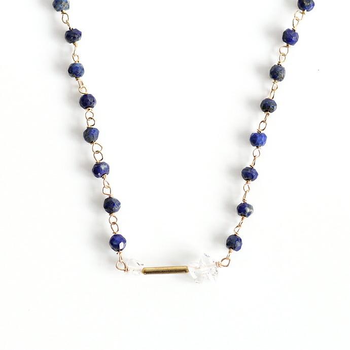 cocozelle（ココゼル） / CON-05 crystal backlace ネックレス - ラピスラズリ レディース ギフト プレゼント 記念日 アクセサリー ジュエリー … | ラピスラズリ | 02
