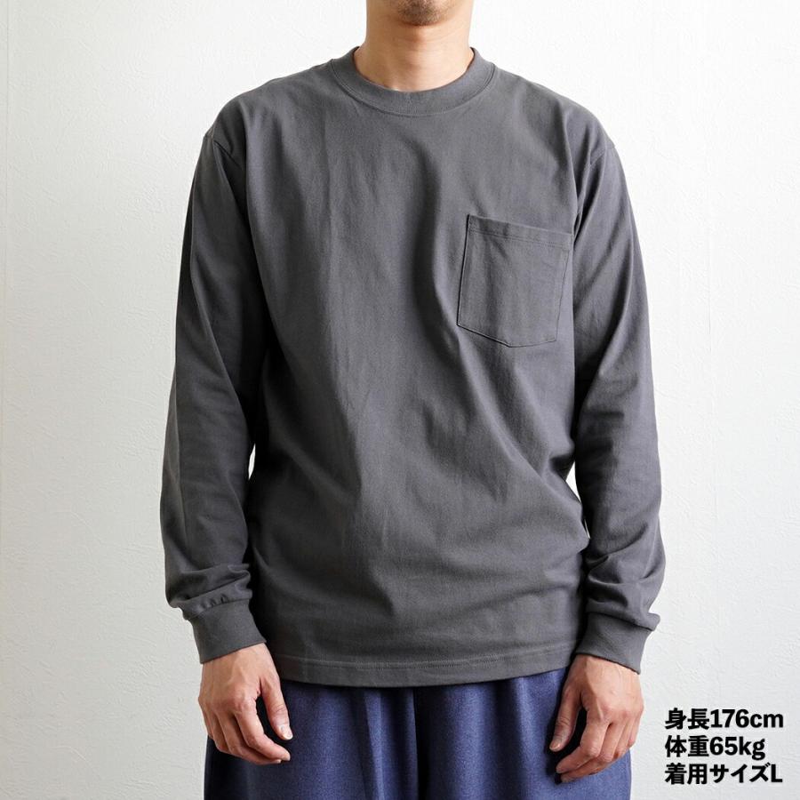 Hanes ヘインズ / BEEFY-T ビーフィー 長袖ポケットTシャツ H5196 全4色 #010 ホワイト #060 ヘザーグレー #081 ダークグレー #090 ブラック M L XL ロングス… | Hanes | 06