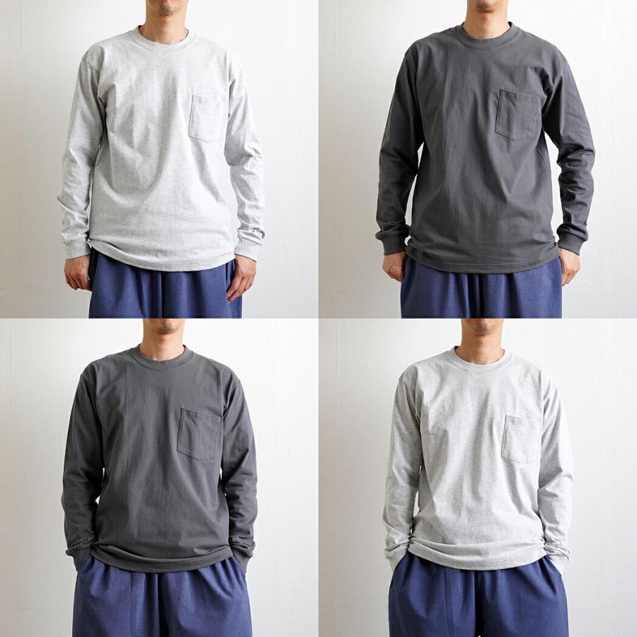 Hanes ヘインズ / BEEFY-T ビーフィー 長袖ポケットTシャツ H5196 全4色 #010 ホワイト #060 ヘザーグレー #081 ダークグレー #090 ブラック M L XL ロングス… | Hanes | 07