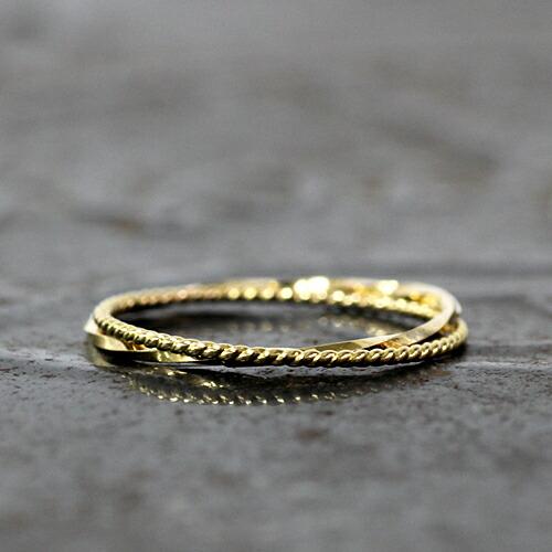 sinc（シンク） / k18 2連 ピンキーリング - ゴールド レディース 指輪 ピンキー シンプル 大人 上品 綺麗 ギフト アクセサリー ジュエリー 20代 30代 40代 50… | 