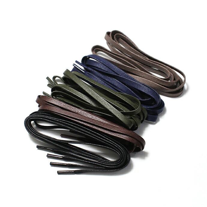 靴ひも革靴 ブーツ用 靴紐 蝋引き コットン Waxed Dress Shoelaces - 3サイズ5色 ロウ引き シューレース 75cm - 76cm 81cm 122cm 日本製 平紐 オールデン ウエ…｜ehs｜02