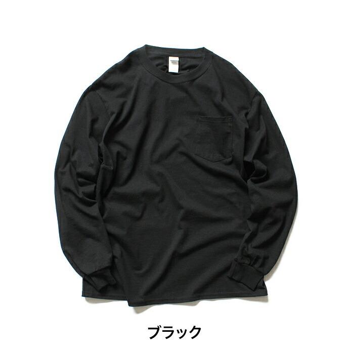 GILDAN ギルダン / 2410 6.0oz Ultra Cotton Long Sleeve Pocket T-Shirt ウルトラコットン長袖ポケットTシャツ - 全6色 ロンT ポケT ロングスリーブ | GILDAN | 01