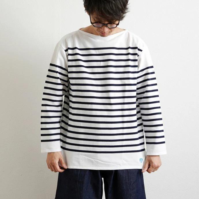 オーシバル ORCIVAL ラッセルフレンチ セーラーTシャツ 全2色 6101 フランス製 サイズ5 サイズ6 メンズサイズ メンズ ボーダー 柄 無地 ソリッド 長袖 Tシャツ… | ORCIVAL | 01