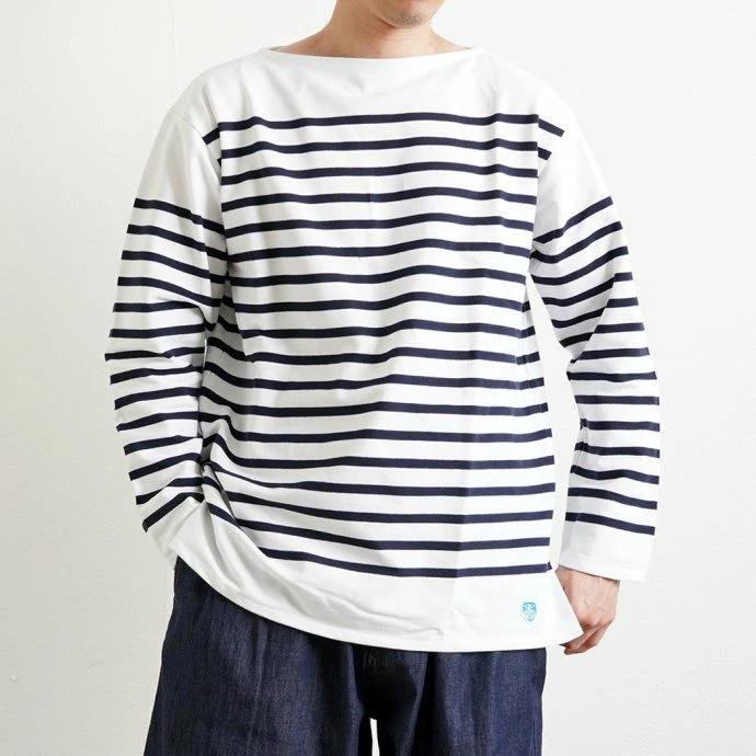 オーシバル ORCIVAL ラッセルフレンチ セーラーTシャツ 全2色 6101 フランス製 サイズ5 サイズ6 メンズサイズ メンズ ボーダー 柄 無地 ソリッド 長袖 Tシャツ… | ORCIVAL | 02