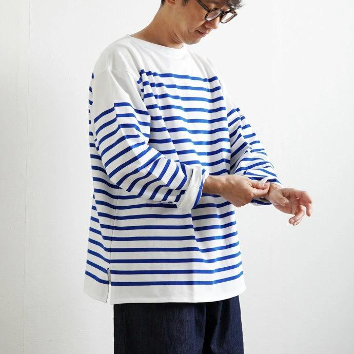 オーシバル ORCIVAL オーバーサイズ ラッセルフレンチ セーラーTシャツ 全2色 6130 フランス製 サイズ7 サイズ8 メンズサイズ メンズ ボーダー 柄 長袖 Tシャ… | ORCIVAL | 01