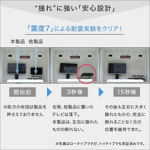 壁寄せテレビスタンド ハイスイングタイプ ロー・ハイ共通 専用棚 SET