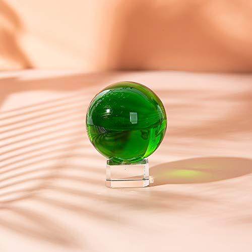 多色透明 水晶玉 40mm クリスタルボール 装飾品 (緑色) : 栄光