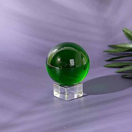 多色透明 水晶玉 40mm クリスタルボール 装飾品 (緑色) : 栄光