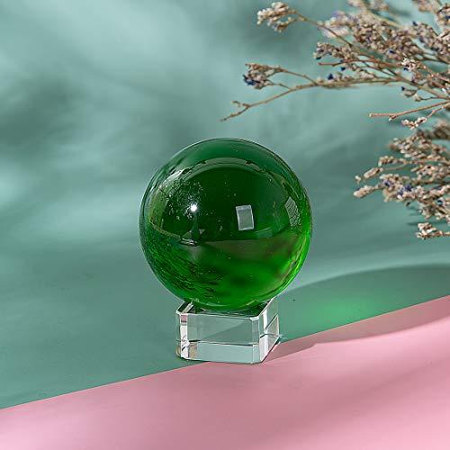 多色透明 水晶玉 40mm クリスタルボール 装飾品 (緑色) : 栄光