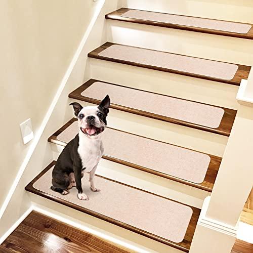 洗える15枚入り階段マット 階段用滑り止め幅広タイプ