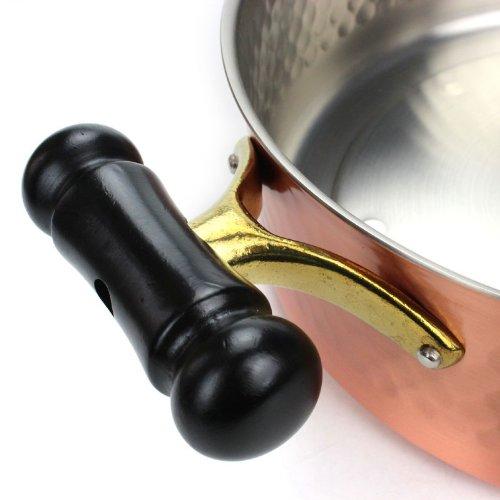 で最短翌日お届け 新光金属 両手鍋 素銅 24cm アンティック IH対応鎚目