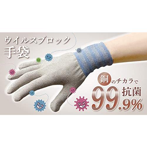 新商品!! 銅イオン抗菌手袋 Lサイズ 一枚ドアノブ 銅イオン 抗菌 除菌 銅イオン抗菌手袋（Lサイズ）ウイルスから手を守る 感染経路 ドアノブ